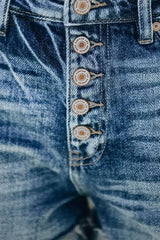Ingvn - Regular Blue Color Jeans Bottoms