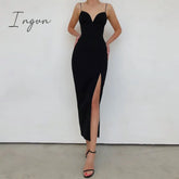Ingvn - Ro New Summer Women White Bodycon Bandage Sexy V Neck Spaghetti Strap Club Celebrity