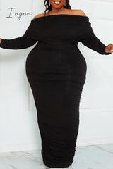 Ingvn - Rose Red Sexy Street Solid Patchwork Hooded Collar Wrapped Skirt Plus Size Dresses Plus Size