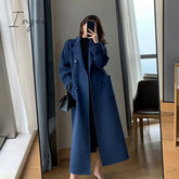 Ingvn - Selling Women Spring Autumn Coat Fashion Warm Outerwear Woolen Blends Female Long Elegant