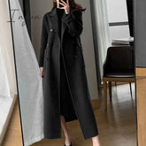 Ingvn - Selling Women Spring Autumn Coat Fashion Warm Outerwear Woolen Blends Female Long Elegant
