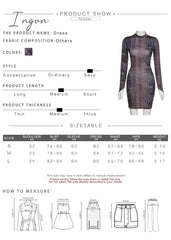 Ingvn - Sexy Backless Serpentine Print Mini Bodycon Dress Women Fall Chic Package Hip Streetwear