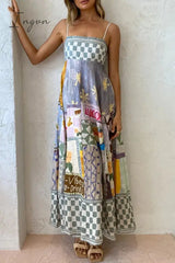 Ingvn - Sexy Bohemian Print Patchwork Sling Dress Dresses Dresses/Boho