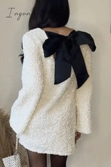 Ingvn - Sexy Party Solid Sequins With Bow O Neck Princess Dresses Dresses/Party