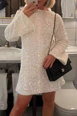 Ingvn - Sexy Party Solid Sequins With Bow O Neck Princess Dresses Dresses/Party