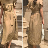 Ingvn - Sexy Sleeveless Summer Dress Ruffle Maxi Long With Belt Women Bohemian Sundress Party