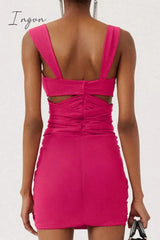 Ingvn - Sexy Solid Patchwork Backless Swimwears (With Paddings) Swimwears/Bikinis Set
