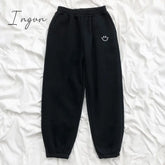 Ingvn - Smiley Face Embroidery Sweatpants