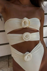 Ingvn - Solid Patchwork Swimwears Swimwears/One-Piece Swimwear