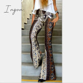 Ingvn - Spring Autumn Bell Bottom Pants Women Streetwear Flare Beach Trousers Ladies Fashion
