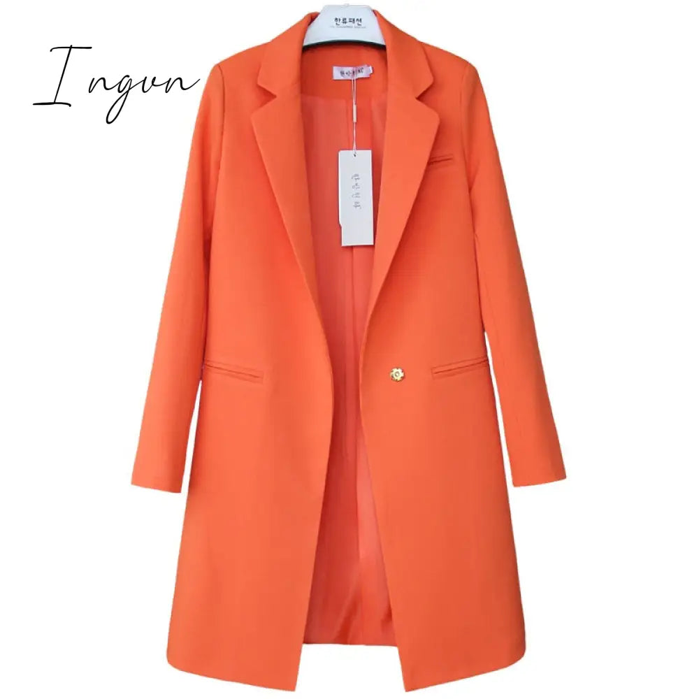 Ingvn - Spring Autumn Blazers Women Small Suit Plus Size Long Sleeve Jacket Casual Tops Female Slim