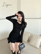 Ingvn - Spring Korean Sexy Party Mini Dress Women White Casual Vintage Sweet Elegant Female New