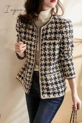 Ingvn - Spring Korean Small Fragrance Jacket Women’s Short Winter And Autumn French Ladies All -