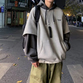 Ingvn - Spring Outfits 2023 Trends Hoodies Women Sweatshirt Couple Autumn/Winter Fake Two - Piece