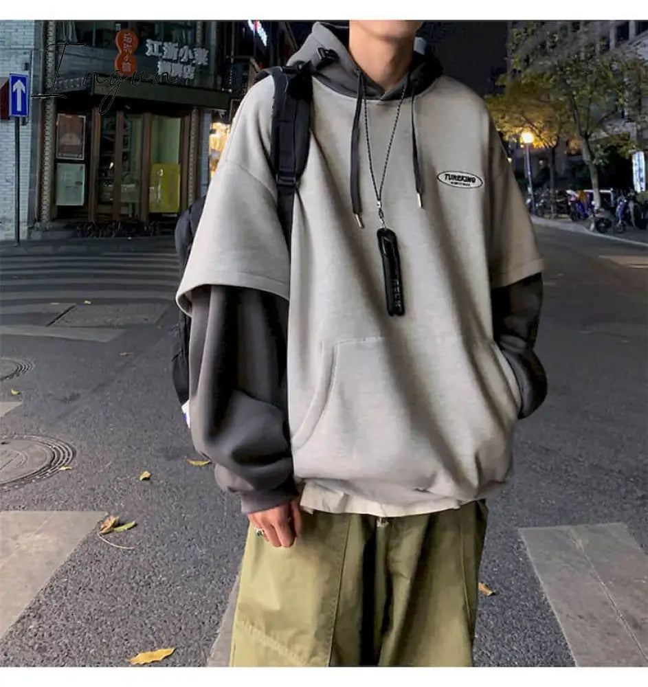 Ingvn - Spring Outfits 2023 Trends Hoodies Women Sweatshirt Couple Autumn/Winter Fake Two - Piece