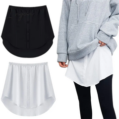 Ingvn - Spring Outfits New Style Womens Fake Shirts Hem Underskirts Elastic High Waist Split Half