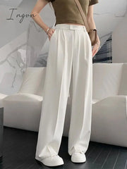 Ingvn - Spring Outfits Pants Women Korean Style Casual High Waist Chic Office Lady Female Elegant