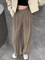 Ingvn - Spring Outfits Pants Women Korean Style Casual High Waist Chic Office Lady Female Elegant