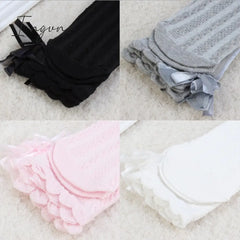 Ingvn - Spring Summer Girls Knee High Socks For Kids Children Bowknot Mesh Breathable Long Tall