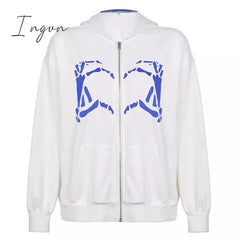 Ingvn - Spring Y2K Streetwear Women’s Letter Embroidery Printing Punk Oversized Hoodie Women Hip