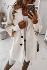 Ingvn - Stylish Design With Pocket And Buttons Coat Tops