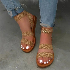 Ingvn - Summer Flat Sandals Khaki / 5