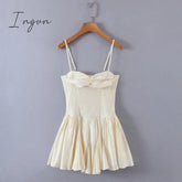 Ingvn - Summer Mini Dresses For Women Sexy Outfits Woman Elegant Dress Vintage Cothes Sundress
