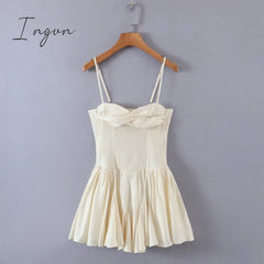 Ingvn - Summer Mini Dresses For Women Sexy Outfits Woman Elegant Dress Vintage Cothes Sundress