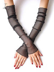 Ingvn - Sun Protection Mesh Solid Color Sleevelet Black / One_Size Warmers