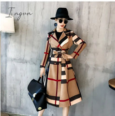 Ingvn - Thickened Autumn And Winter New Women’s Lapels In The Long Simple Color Matching Retro