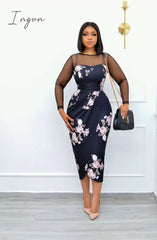 Ingvn - Trends High Quality Women’s New Summer Commuter Fashion Sexy V - Neck Wedding Party Dress