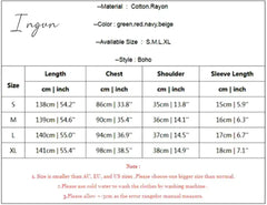 Ingvn - Vintage Chic Vestidos Women Floral Print Bat Sleeve Beach Long Bohemian Maxi Dress Ladies