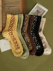 Ingvn - Vintage Jacquard Cotton Socks Accessories Warmers