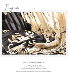 Ingvn - Vintage Long Dress Popular Full Sleeve Spring Fall New Loose A - Line Printed Leopard