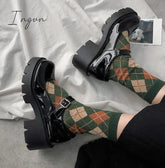 Ingvn - Vintage Mary Jane Patent Leather Shoes Black / 5 Boots