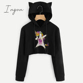 Ingvn - Winter Autumn Letter Print Women Hoodies Crop Sweatshirts Harajuku Best Friends Tv Top