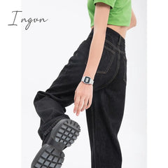 Ingvn - Woman’s Jeans High Waist Summer Wide Leg Denim Trouser Baggy Street Chic Design Ladies