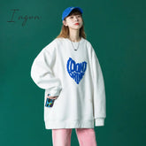 Ingvn - Women Letter Designer Love Y2K Hoodies Female Harajuku Korean Fashion Sweatshirts Girl