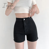 Ingvn - Women Shorts Sexy Jeans Peach 2023 Summer New Mini Elegant Lady Skinny Denim Female Casual