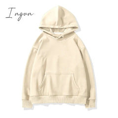 Ingvn - Women Unisex Couple Fleece 100% Cotton Suits 2 Pieces Sets Casual Tracksuit Hoodies