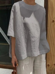 Ingvn - Women’s Casual Tops Tunic Blouse Shirt Gray / S