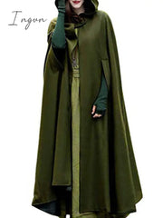 Ingvn - Women’s Coat Cloak / Halloween Capes Long Layered Green Black Blue Gray Stylish Christmas