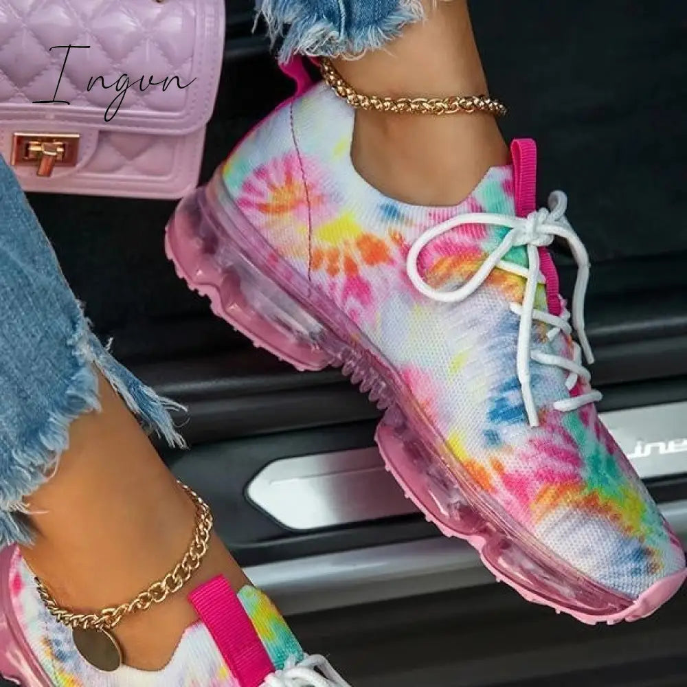 Ingvn - Women’s Colorful Air Cushion Sneakers Multicolor / 5