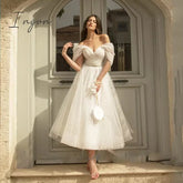 Ingvn - Womens Fashion Bling Glittter Boho Wedding Dresses For Women Sweetheaart Tulle Point Net