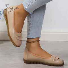 Ingvn - Women’s Flats Ballerina Mary Jane Work Daily Bowknot Flat Heel Round Toe Casual Comfort
