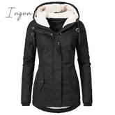 Ingvn - Women’s Parka Street Fall Winter Long Coat Windproof Warm 3 In 1 Loose Casual Sports