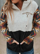 Ingvn - Women’s Printed Hooded Fleece Shirt Long Sleeve Sweater Coat Picture Color / S