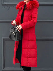 Ingvn - Women’s Puffer Jacket Winter Coat Parka Street Daily Valentine’s Day Fall Long Regular
