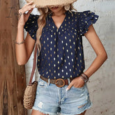 Ingvn - Women’s Ruffled French Retro Shirt