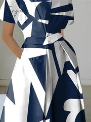 Ingvn - Women’s Shirt Dress Casual Maxi Long Outdoor Daily Vacation Polyester Fashion Elegant